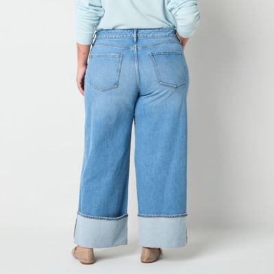 a.n.a - Plus Womens Highest Rise Wide Leg Jean