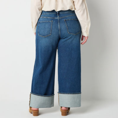 a.n.a - Plus Womens Highest Rise Wide Leg Jean