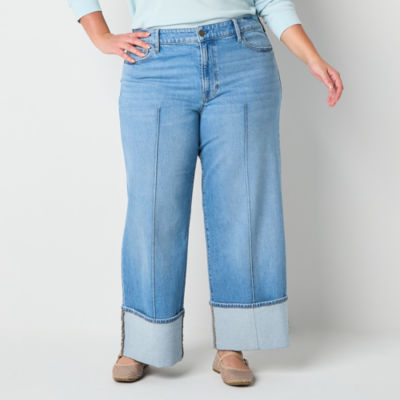 a.n.a - Plus Womens Highest Rise Wide Leg Jean
