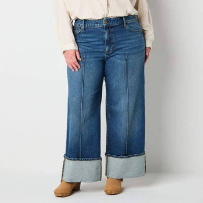 a.n.a - Plus Womens Highest Rise Wide Leg Jean