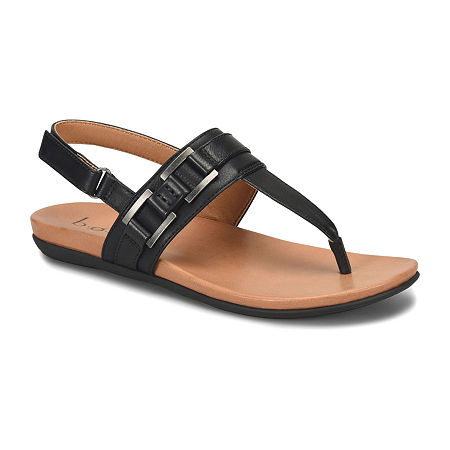 Boc Keegan Womens Slingback Strap Footbed Sandals, 6 Medium, Black