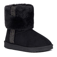 Olivia Miller Little & Big Girls Flat Heel Winter Boots, 13 Medium, Black