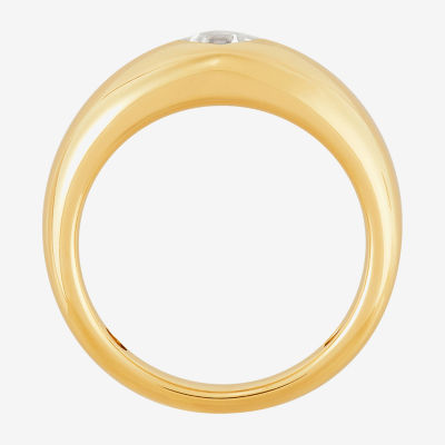 Limited Quantities! Womens 7.5MM Genuine White Topaz 14K Gold Band