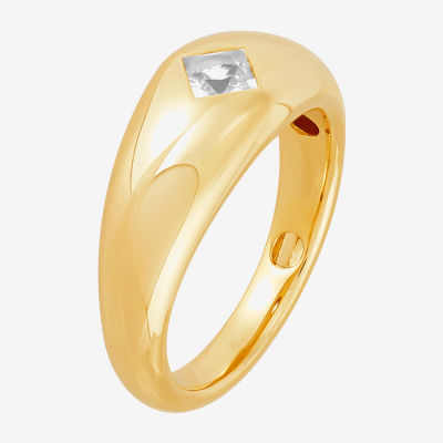 Limited Quantities! Womens 7.5MM Genuine White Topaz 14K Gold Band