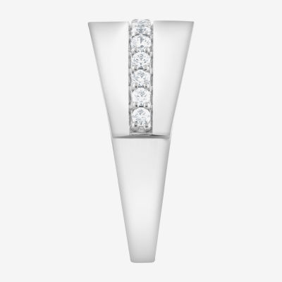 (F,Si2) Mens 1/2 CT. T.W. Lab Grown White Diamond Sterling Silver Fashion Ring