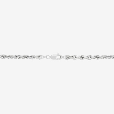 Limited Quantities! Womens 14K White Gold 26 Inch Rope Chain Necklace