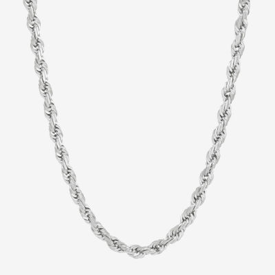 Limited Quantities! Womens 14K White Gold 26 Inch Rope Chain Necklace