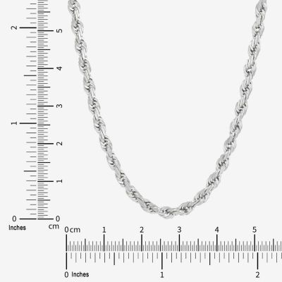 Limited Quantities! Womens 14K White Gold 26 Inch Rope Chain Necklace