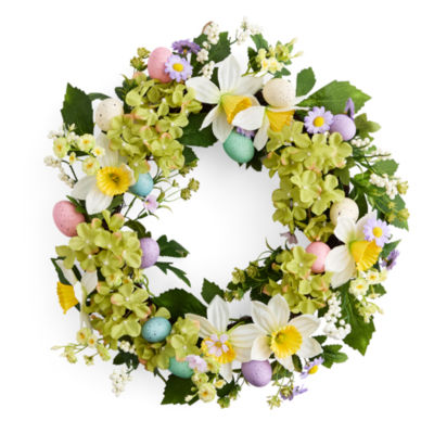 Layerings Daffodil Egg Bunny Wreath