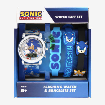 Sonic the Hedgehog Boys Multicolor 4-pc. Watch Boxed Set Snc40130mjc