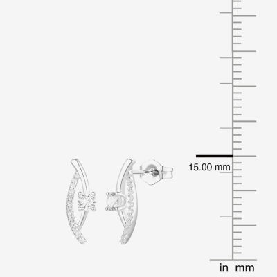 G-H / Vs2-Si1 Womens 1/3 CT. T.W. Lab Grown White Diamond 10K White Gold Drop Earrings