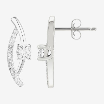 G-H / Vs2-Si1 Womens 1/3 CT. T.W. Lab Grown White Diamond 10K White Gold Drop Earrings