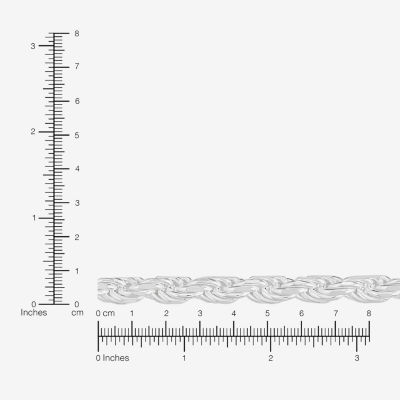 Made in Italy Womens Sterling Silver 22 Inch Rope Chain Necklace