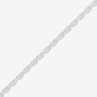 Made in Italy Womens Sterling Silver 22 Inch Rope Chain Necklace
