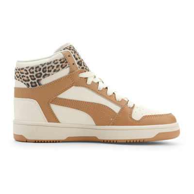 PUMA Rebound Layup Leopard 2 Womens Basketball Shoes