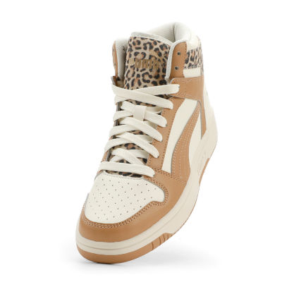 PUMA Rebound Layup Leopard 2 Womens Basketball Shoes