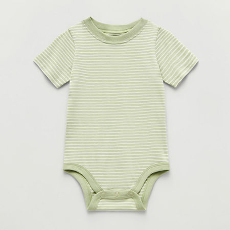 Okie Dokie Baby Boys Round Neck Short Sleeve Bodysuit, 18 Months, Green