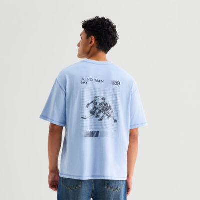 Arizona Mens Crew Neck Short Sleeve Relaxed Fit Graphic T-Shirt