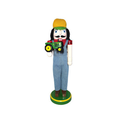 14" Farmer with Tractor Nutcracker