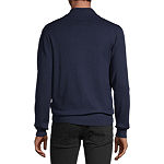 Stafford Mens Mock Neck Long Sleeve Pullover Sweater
