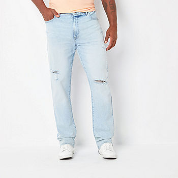 Arizona Big and Tall Mens Straight Leg Athletic Fit Jean, Color: Artic  Grinded - JCPenney | Stretchjeans