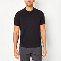 Deals on Stylus Mens Short Sleeve Regular Fit Henley Shirt