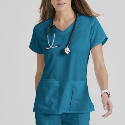 Barco® Grey's Anatomy™ 41423 4-Pkt Crossover V-Neck With Side Panels Scrub Top