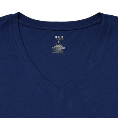 a.n.a Womens V Neck Short Sleeve Adaptive T-Shirt