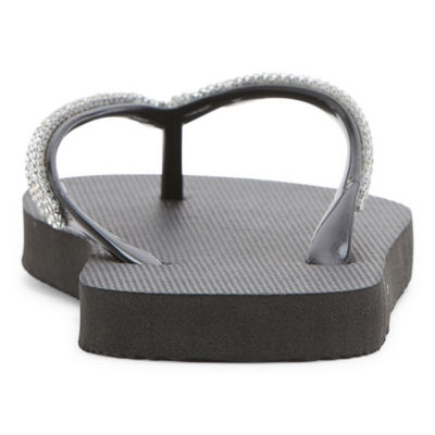 Mixit Womens Rhinestone Zori Flip-Flops