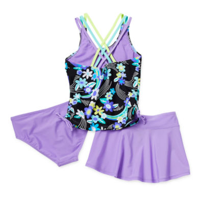 ZeroXposur Big Girls Floral Tankini Set