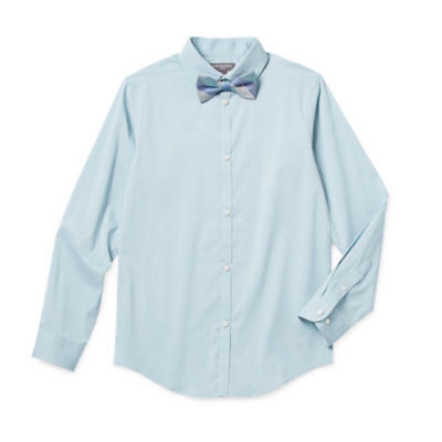 Van Heusen Little & Big Boys Spread Collar Long Sleeve Shirt + Tie Set