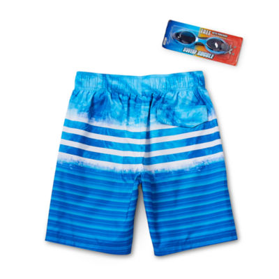 ZeroXposur Big Boys Above The Knee Striped Board Shorts