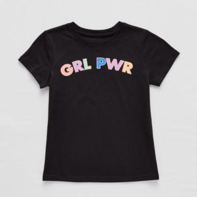 Xersion Little & Big Girls Crew Neck Short Sleeve Graphic T-Shirt