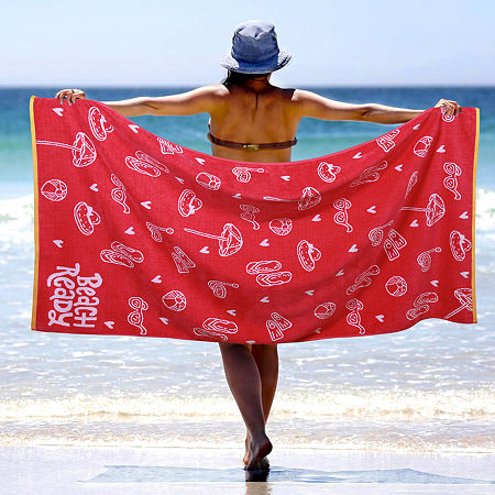 Superior Baha Collection | 100% Cotton Quick Dry Beach Towel In Pink