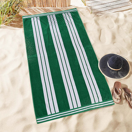 Superior Cabana Collection |100% Cotton Quick Dry Beach Towel In Green