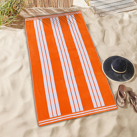 Superior Cabana Collection |100% Cotton Quick Dry Beach Towel In Orange