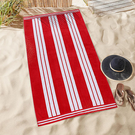 Superior Cabana Collection |100% Cotton Quick Dry Beach Towel In Red