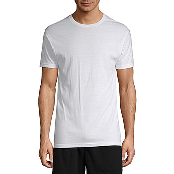 Hanes Ultimate Comfort Blend Mens 4 Pack Short Sleeve Crew Neck Moisture  Wicking T-Shirt