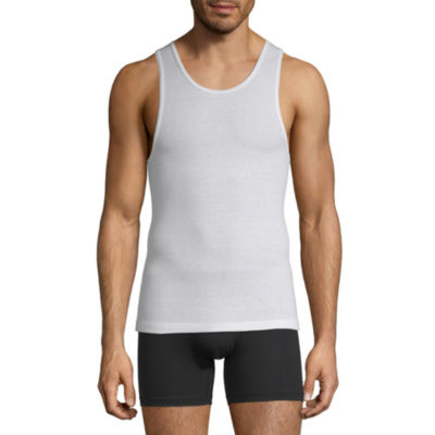 Stafford Dry + Cool Mens Round Neck Sleeveless Quick Dry 4 Pack Tank