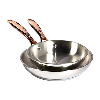 The Pioneer Woman Copper Charm Stainless Steel Copper Bottom 10 Piece  Cookware Set