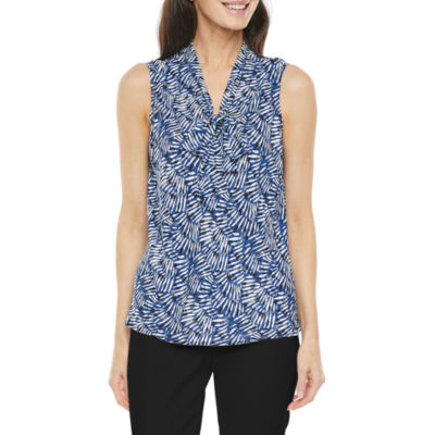 Black Label by Evan-Picone Womens V Neck Sleeveless Blouse, Color: True ...