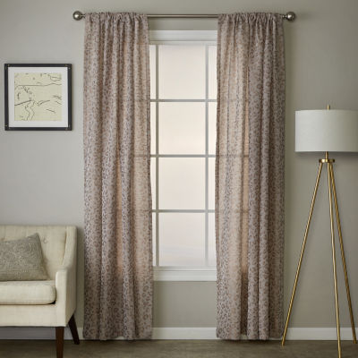 Saturday Knight Cheetah Spot Rod Pocket Light-Filtering Single Curtain Panel