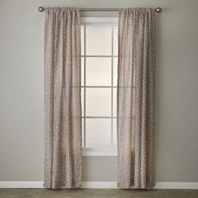 Saturday Knight Cheetah Spot Rod Pocket Light-Filtering Single Curtain Panel