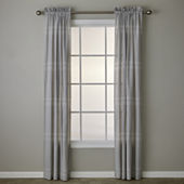 Regal Home Hadley Jacquard Embellished Light-Filtering Grommet Top Set of 2  Curtain Panel, Color: Beige - JCPenney