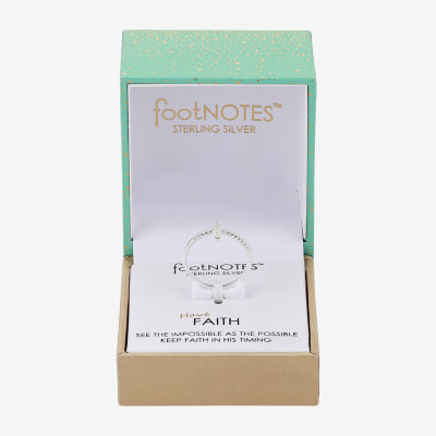 Footnotes Faith Sterling Silver Cross Band