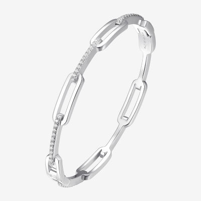 Paris 1901 By Charles Garnier Womens Sterling Silver Solid 6 3/4 Inch Link Bracelet