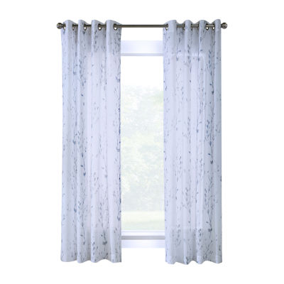 Primavera Light-Filtering Grommet Top Single Curtain Panel