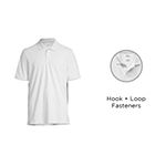 St. John's Bay Premium Dexterity Mens Regular Fit Easy-on + Easy-off Adaptive Short Sleeve Polo Shirt