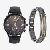 Jones N.Y. Mens Black Bracelet Watch 9780g-42-G02 - JCPenney