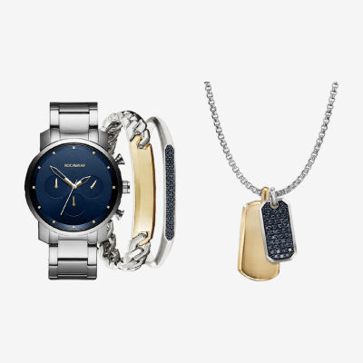 Rocawear Mens Silver Tone Bracelet Watch 9664s-42-K28